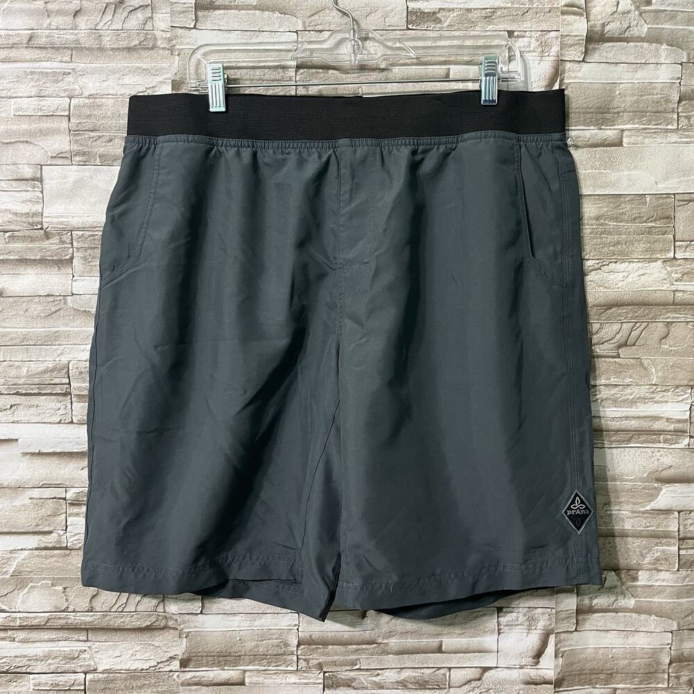 Prana Shorts Mens Size XL Gray Mojo Stretch 10" Performance Activewear Athletic